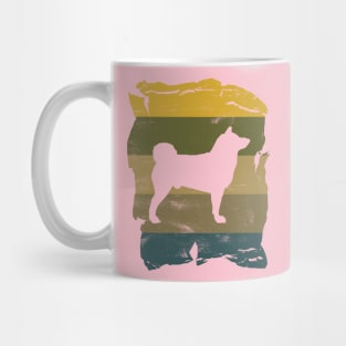 Akita Inu Distressed Vintage Retro Silhouette Mug